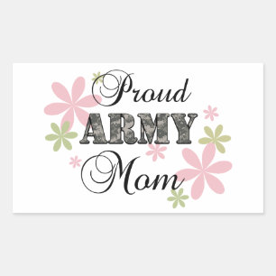 Proud Army Mum [fl c] Rectangular Sticker