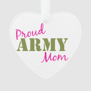 "Proud Army Mum" Heart Ornament