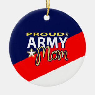 Proud Army Mum Ornament with Custom Picture