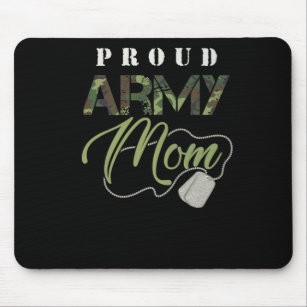 Proud Army Mum Shirt   Cute Military Mama T-shirt Mouse Mat