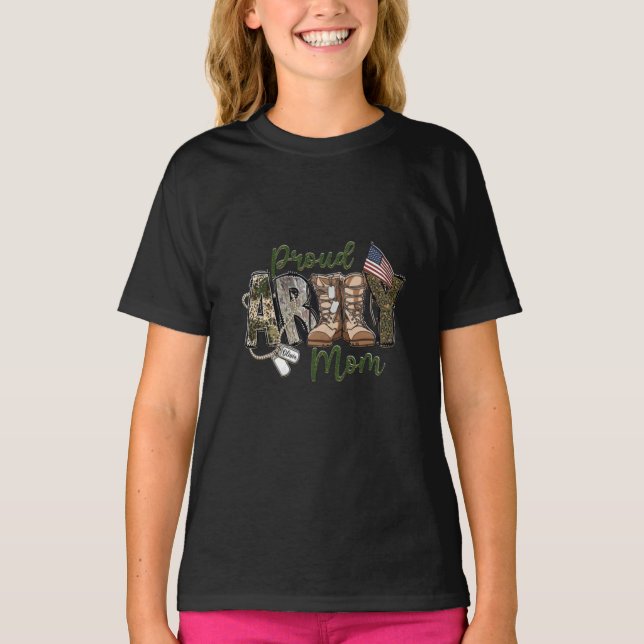 Proud Army Mum T-Shirt (Front)