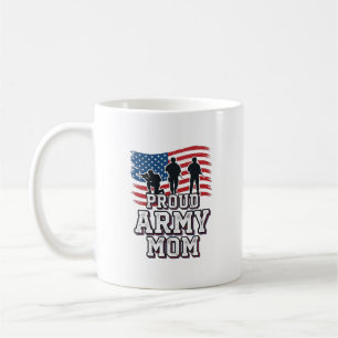 Proud Army Mum Vintage Patriotic Military Shirt_1 Coffee Mug