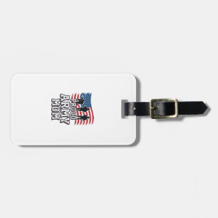 Proud Army Mum Vintage Patriotic Military Shirt_1 Luggage Tag