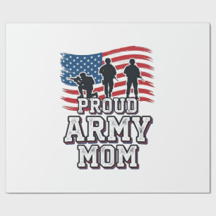 Proud Army Mum Vintage Patriotic Military Shirt_1 Wrapping Paper