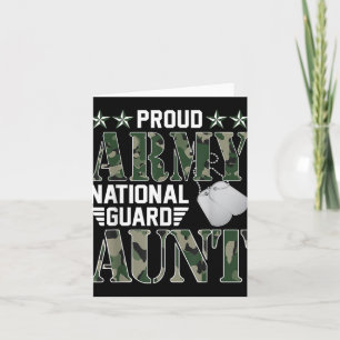 Proud Army National Guard Aunt Military Family Vet Card