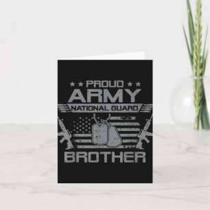 Proud Army National Guard Brother Flag Usa Militar Card