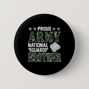 Proud Army National Guard Brother Military Family  6 Cm Round Badge