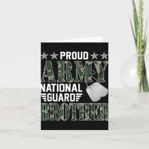 Proud Army National Guard Brother Military Family  Card