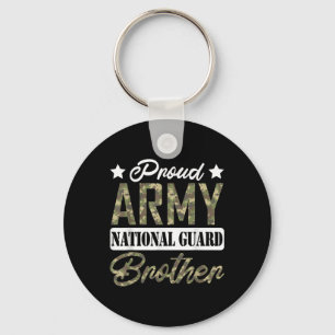 Proud Army National Guard Brother Military Family  Key Ring