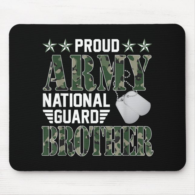 Proud Army National Guard Brother Military Family  Mouse Mat (Front)