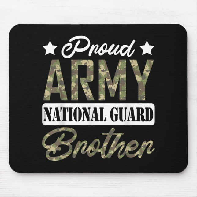 Proud Army National Guard Brother Military Family  Mouse Mat (Front)