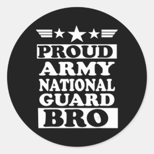 Proud Army National Guard Brother National Memoria Classic Round Sticker