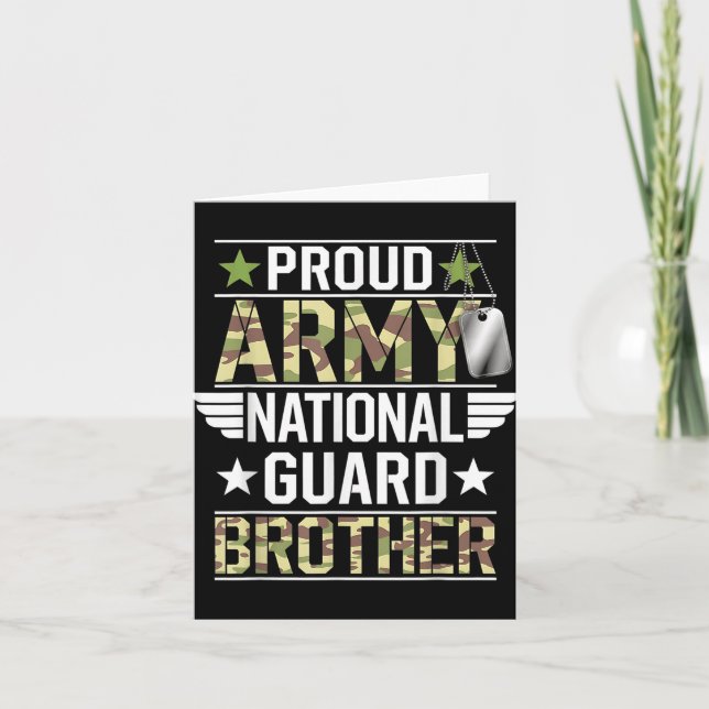 Proud Army National Guard Brother Veterans Day Ame Card (Front)
