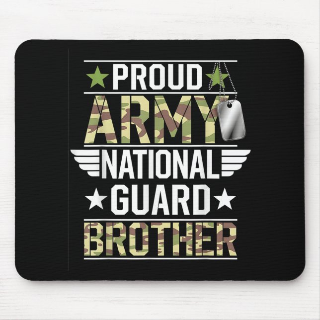 Proud Army National Guard Brother Veterans Day Ame Mouse Mat (Front)