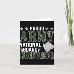 Proud Army National Guard Girlfriend Military Fami Card