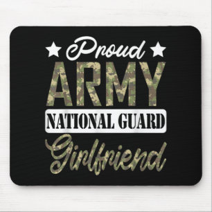Proud Army National Guard Girlfriend Military Fami Mouse Mat