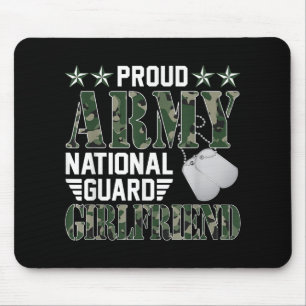 Proud Army National Guard Girlfriend Military Fami Mouse Mat