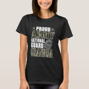 Proud Army National Guard Grandma Camo Military Fa T-Shirt