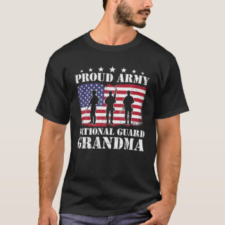 Proud Army National Guard Grandma Military 4Th Jul T-Shirt