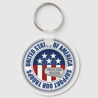 Proud Army National Guard Grandpa Key Ring