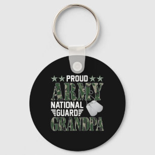 Proud Army National Guard Grandpa Military Family  Key Ring
