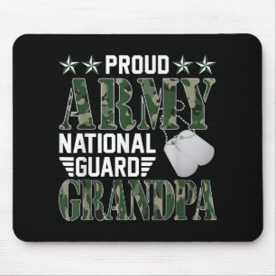 Proud Army National Guard Grandpa Military Family Mouse Mat