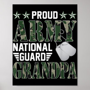 Proud Army National Guard Grandpa Military Family Poster