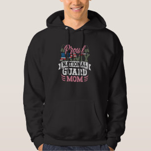 Proud Army National Guard Mum Dog Tag US Military Hoodie
