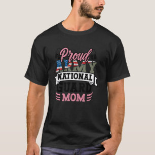 Proud Army National Guard Mum Dog Tag US Military T-Shirt