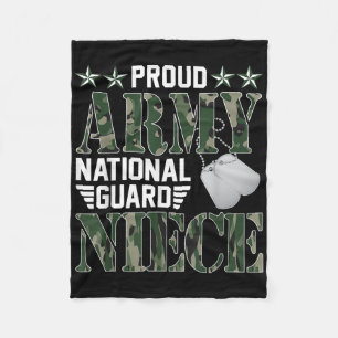Proud Army National Guard Niece Military Family Ve Fleece Blanket