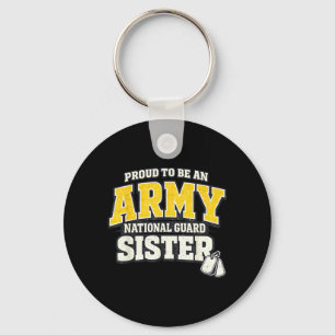 Proud Army National Guard Sister Military Family Key Ring