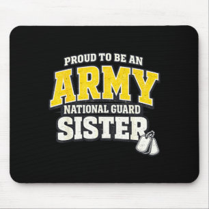 Proud army national guard sister military family P Mouse Mat