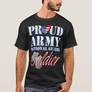 Proud Army National Guard Soldier Usa Heart T-Shirt