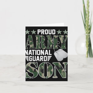 Proud Army National Guard Son Military Family Vete Card