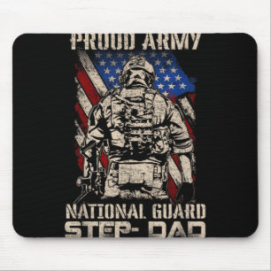 Proud Army National Guard Step-dad Shirt Veterans Mouse Mat