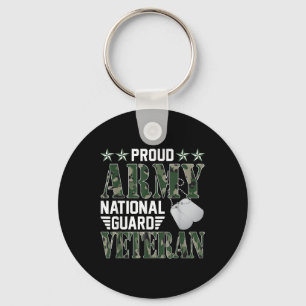 Proud Army National Guard Veteran Military Family  Key Ring