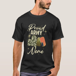 Proud Army Nene Camouflage Mother's Day Dog Tag US T-Shirt