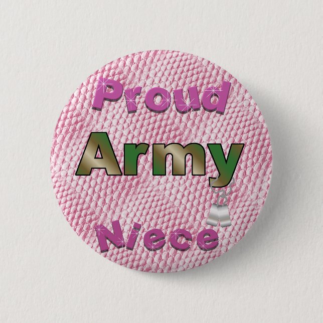 Proud Army Niece Button (Front)