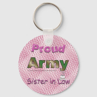 Proud Army Sister in Law Keychain