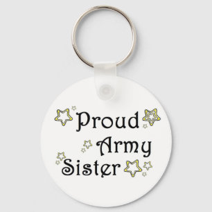 proud army sister key ring