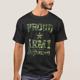 Proud Army Stepmom Army Mum Womens Mothers Day T-Shirt