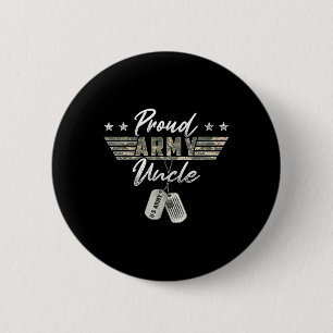 Proud Army Uncle American Veteran Military 6 Cm Round Badge