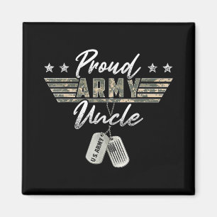 Proud Army Uncle American Veteran Military Magnet