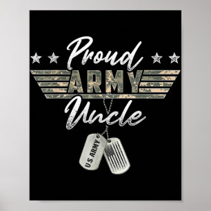 Proud Army Uncle American Veteran Military  Poster