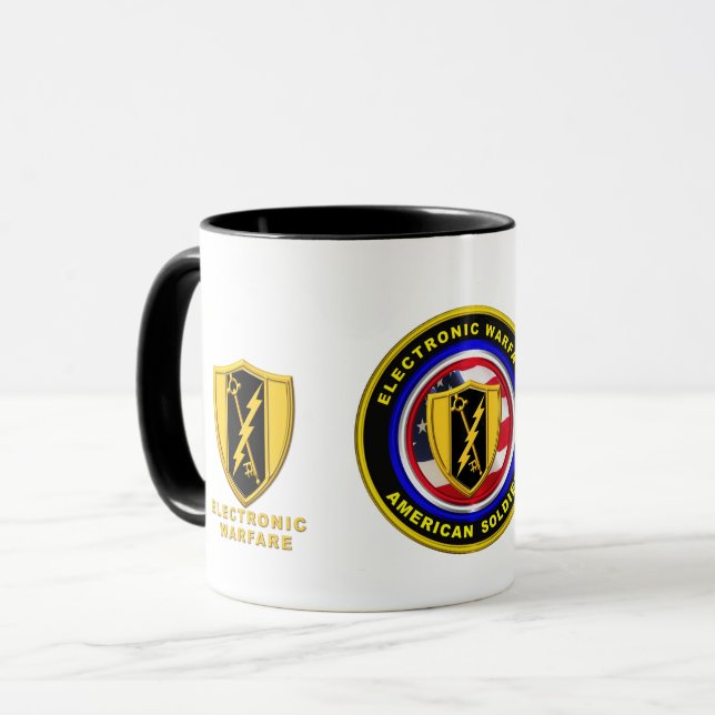 Proud Army Veteran Electronic Warfare Mug (Front Left)