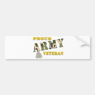 Proud Army Veteran Items Bumper Sticker