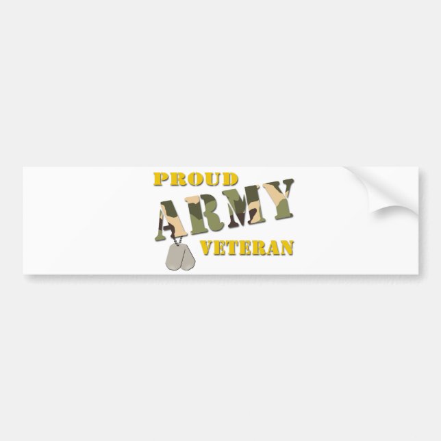 Proud Army Veteran Items Bumper Sticker (Front)