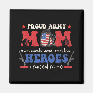 Proud Army Veteran Mum I Raised My Heroes Flag Ret Magnet