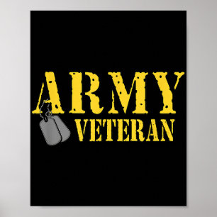 Proud Army Veteran Shirt Military Pride T Shirt Poster