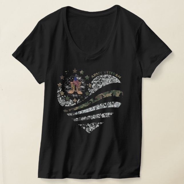 PROUD ARMY VETERAN T-Shirt (Laydown)